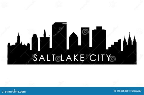 Salt Lake City Skyline, Utah Drawn Sketch Vector Illustration ...