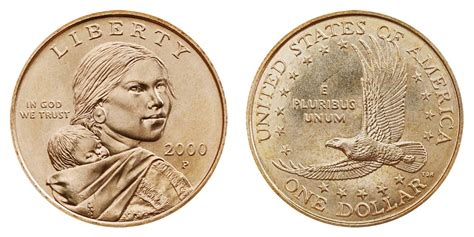 Roll of 20 Sacagawea Native American $1 Dollar Coins in Tube 2000 P US Coins Native American ...