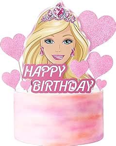 Valentina Buck Girl Cake Topper Set, Happy Birthday Cake Toppers, Heart Party Supplies Favor ...