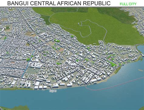 3D model Bangui Central African Republic 25km VR / AR / low-poly | CGTrader