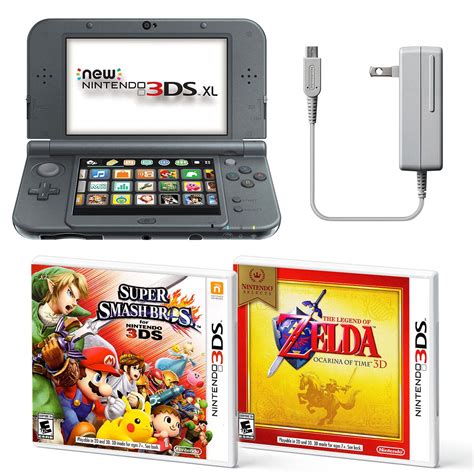 Nintendo 3DS XL Portable Gaming Console Bundle, Black - Walmart.com ...