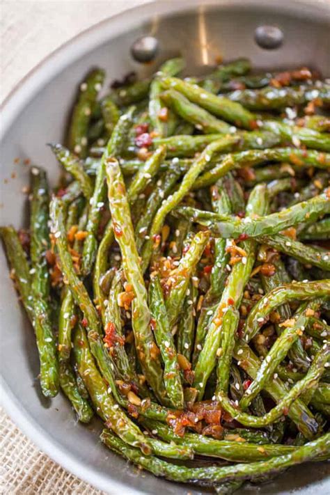 Spicy Chinese Sichuan Green Beans - Dinner, then Dessert