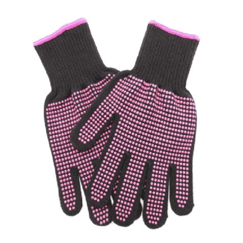 Heat Resistant Gloves Silicone Non-slip Gloves for Hair Styling Curling ...