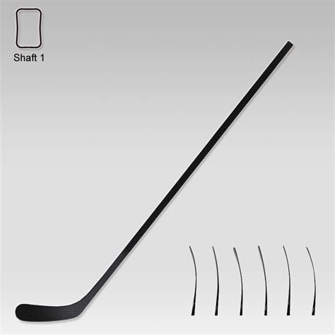 Super Light All Black Intermediate Hockey Stick