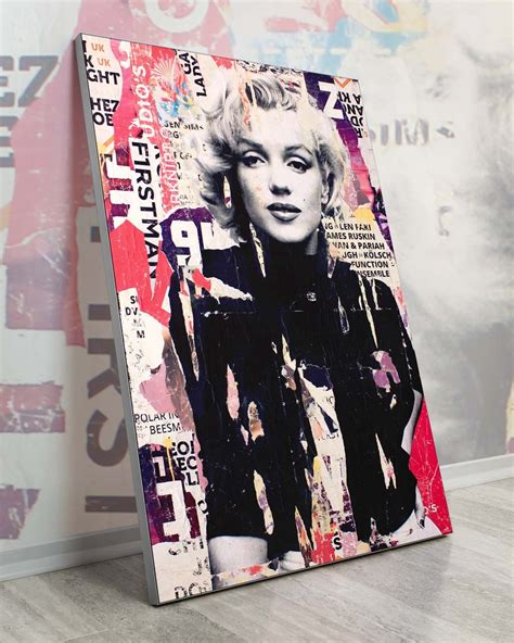 Oversized-Wall-Decor-Marilyn-Monroe-Art-Michiel-Folkers Framed Fabric Wall Art, Art Collage Wall ...