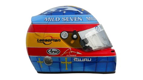 Helmet designs of Fernando Alonso (Renault) from 2004 : r/f1helmet