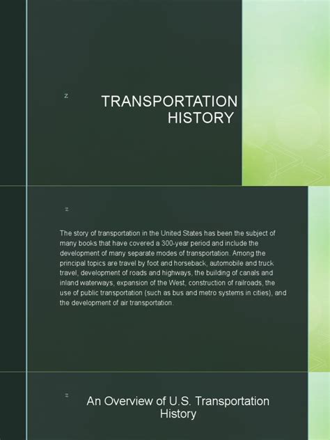 Transportation History | PDF | Rail Transport | Transport