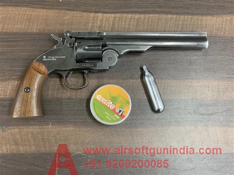 Schofield 6” Pellet Revolver black by Airsoft gun india - Airsoft Gun India