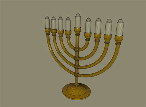 Menorah Candles Model - TurboSquid 1664607