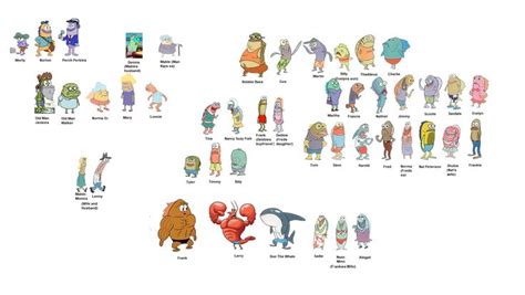 an image of cartoon characters from the simpsons tv series, all in different colors and sizes