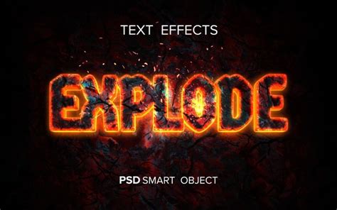 Creative fire text effect Free Psd