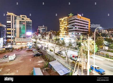 Addis Ababa, Ethiopia Nightlife around Bole Stock Photo - Alamy