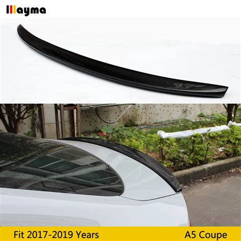 S5 style Carbon fiber rear trunk spoiler For Audi A5 coupe 2door 2017 2018 2019 year A5 CF ...