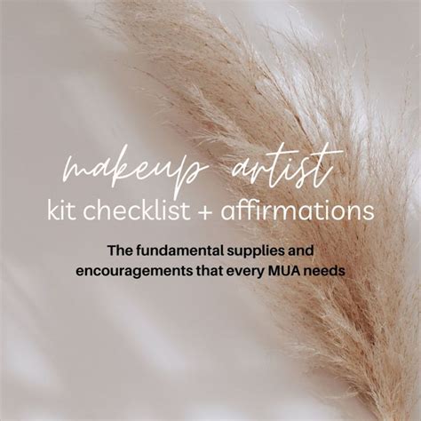 Makeup Kit Checklist Makeup Artist Affirmations - Etsy | Makeup artist kit, Makeup kit, Checklist