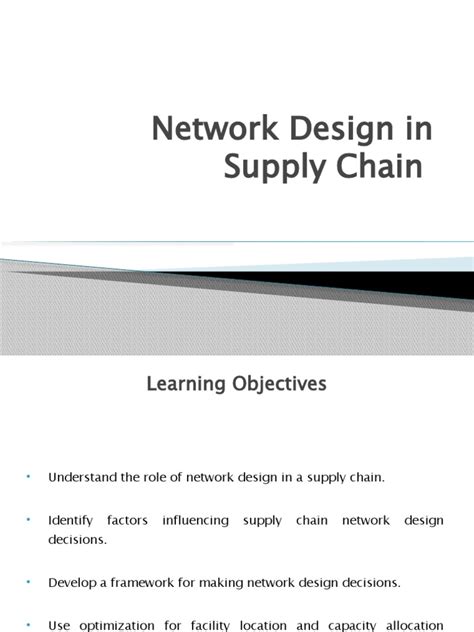 Network Design in Supply Chain | PDF | Supply Chain | Logistics