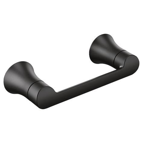 Moen Doux Matte Black Wall Mount Pivot Toilet Paper Holder in the ...