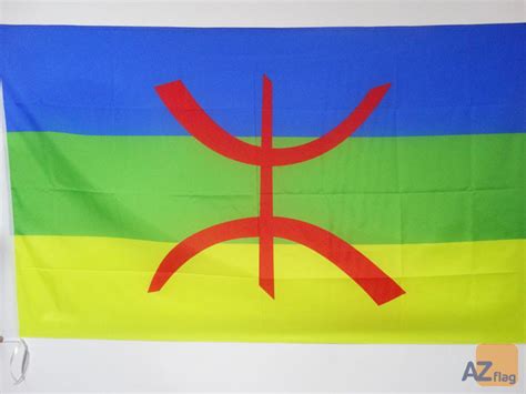 Kabylie Flag 3' x 5' with a hole for a pole - Purchase/Sale 3x5 ft ...