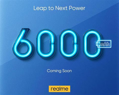 Realme teases an upcoming 6000mAh battery-packing model - Gizmochina