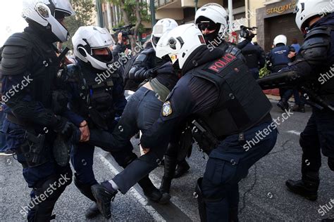 Riot Police Officers Arrest Member Greek Editorial Stock Photo - Stock Image | Shutterstock