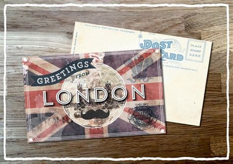 Create a Vintage London Postcard Design - Design Cuts