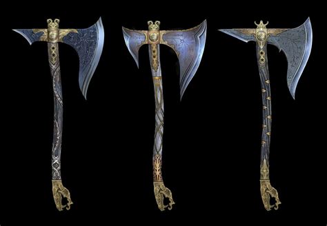 Leviathan Axe Designs - God of War Ragnarök Art Gallery Fantasy Armor, Fantasy Weapons, Fafnir ...