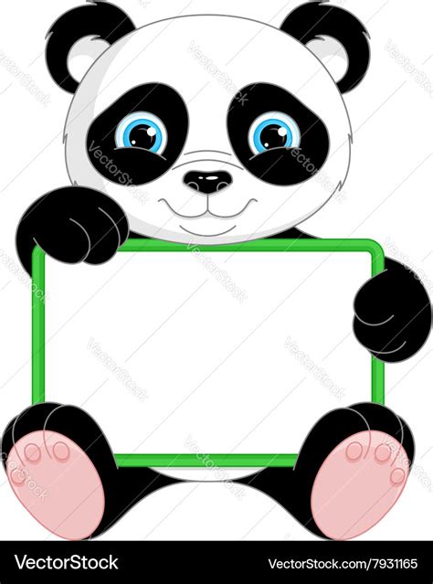 Panda frame Royalty Free Vector Image - VectorStock