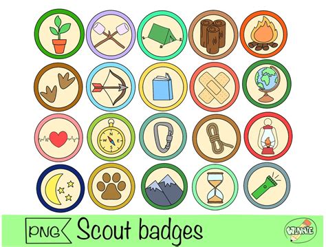 Scout Badges Png Clipart Girl Scout Badge Camping Badge Brownie Scout Daisy Troop Badges Png ...