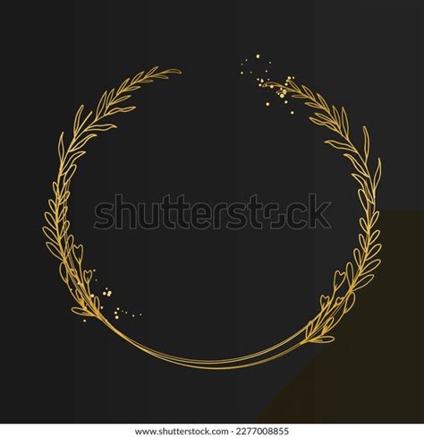 Luxury Gold Leaf Frame Border Floral Stock Vector (Royalty Free ...