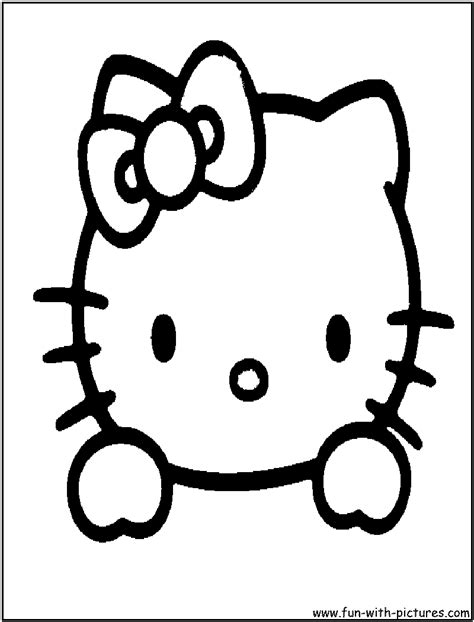 Colorful Hello Kitty Head Coloring Pages