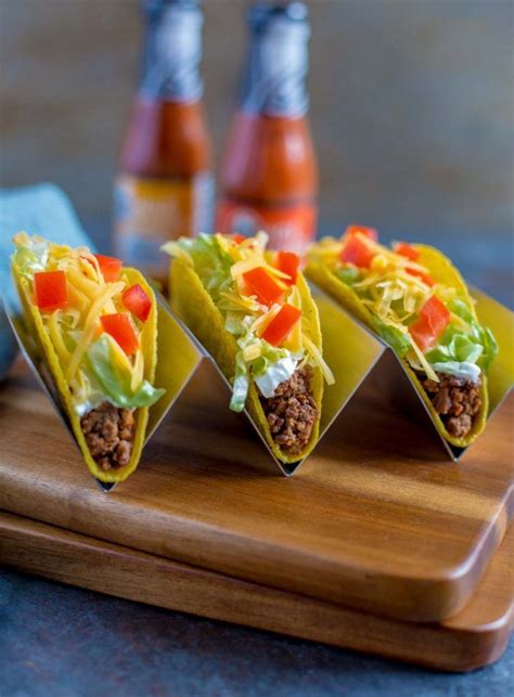 Taco Bell Crunchy Beef Tacos {Copycat Recipe} | Ground beef tacos, Tacos beef, Recipes