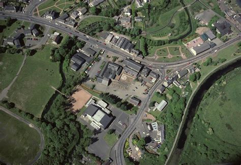 Aerial view of Bonnybridge town centre - Falkirk Council