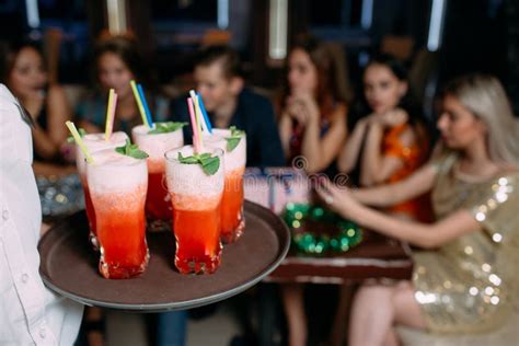 Alcoholic Bright Drinks. Party Background Stock Photo - Image of celebrate, waiter: 101891652