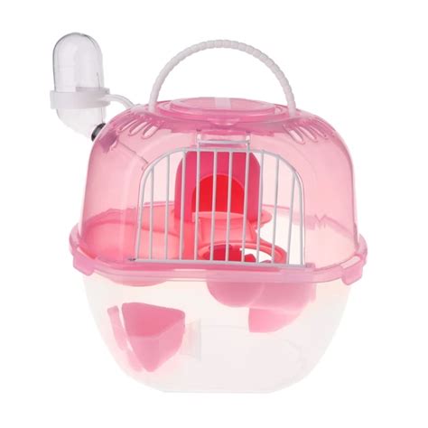 Portable Hamster Travel Carrier Practical Plastic Hamster Cage Durable Hamster Living Habitat ...