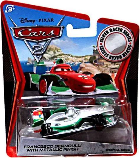 Disney Pixar Cars Cars 2 Silver Racer Series Francesco Bernoulli with Metallic Finish Exclusive ...