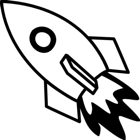 Space Ship Clip Art Black And White