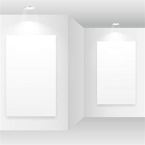 empty white room with picture frame eps vector | UIDownload