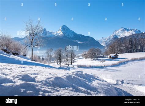 Winter landscape, Berchtesgaden, Bavaria, Germany Stock Photo - Alamy