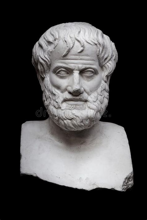 Aristotle on Black. Greek Philosopher Aristotle Sculpture Isolated on ...