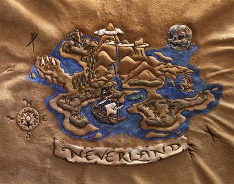 Peter Pan - Neverland Map Reproduction - Cave Geek Art