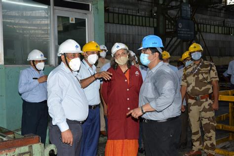 SAIL chairperson inspects Salem Steel Plant - The Hindu