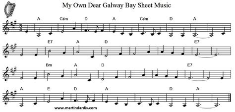 My Own Dear Galway Bay Lyrics And Chords | Lyrics and chords, Irish songs, Songs to sing