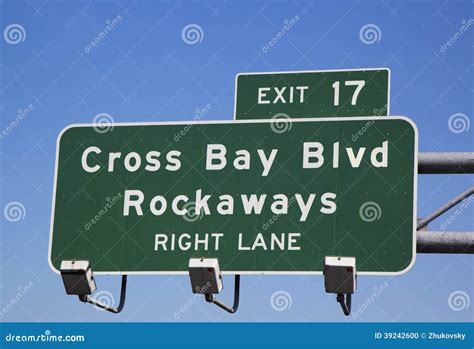 Exit sign at Belt Parkway stock photo. Image of boro - 39242600