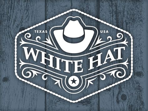 White Hat Logo | White hat, Brand stickers, Style guide design