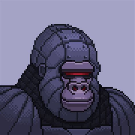 Mecha gorilla, me, pixel art, 2021 : r/Art