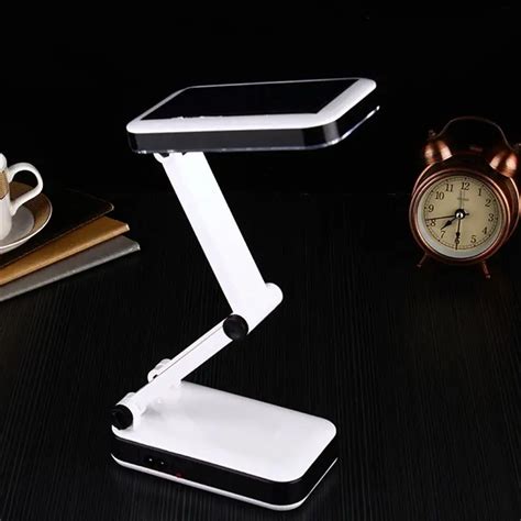 LED Desk Lamp Portable Solar Powered Foldable Lights Rechargeable Reading Lamps for Outdoor ...