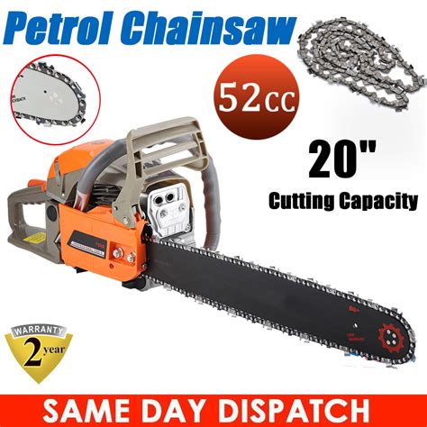 2200W 20 Inch Bar 52cc Engine Gasoline Chainsaw Chain Saw Wood ...