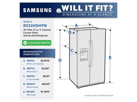 22 cu. ft. Counter Depth Side-By-Side Refrigerator Refrigerators ...