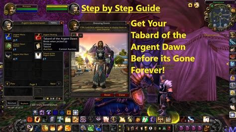 [FAST] In Game Guide to Get Tabard of the Argent Dawn & Lots of Epic ...