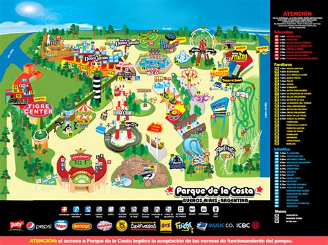 Parque de la costa map – seeargentina