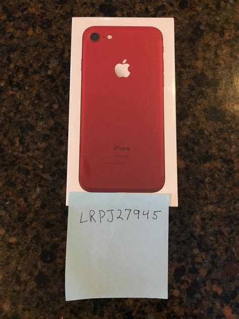 Apple iPhone 7 - Unlocked, Red, 128GB, A1660 - LRPJ27945 - Swappa